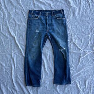 Vintage Distressed orange tab little‎ e Levis pants